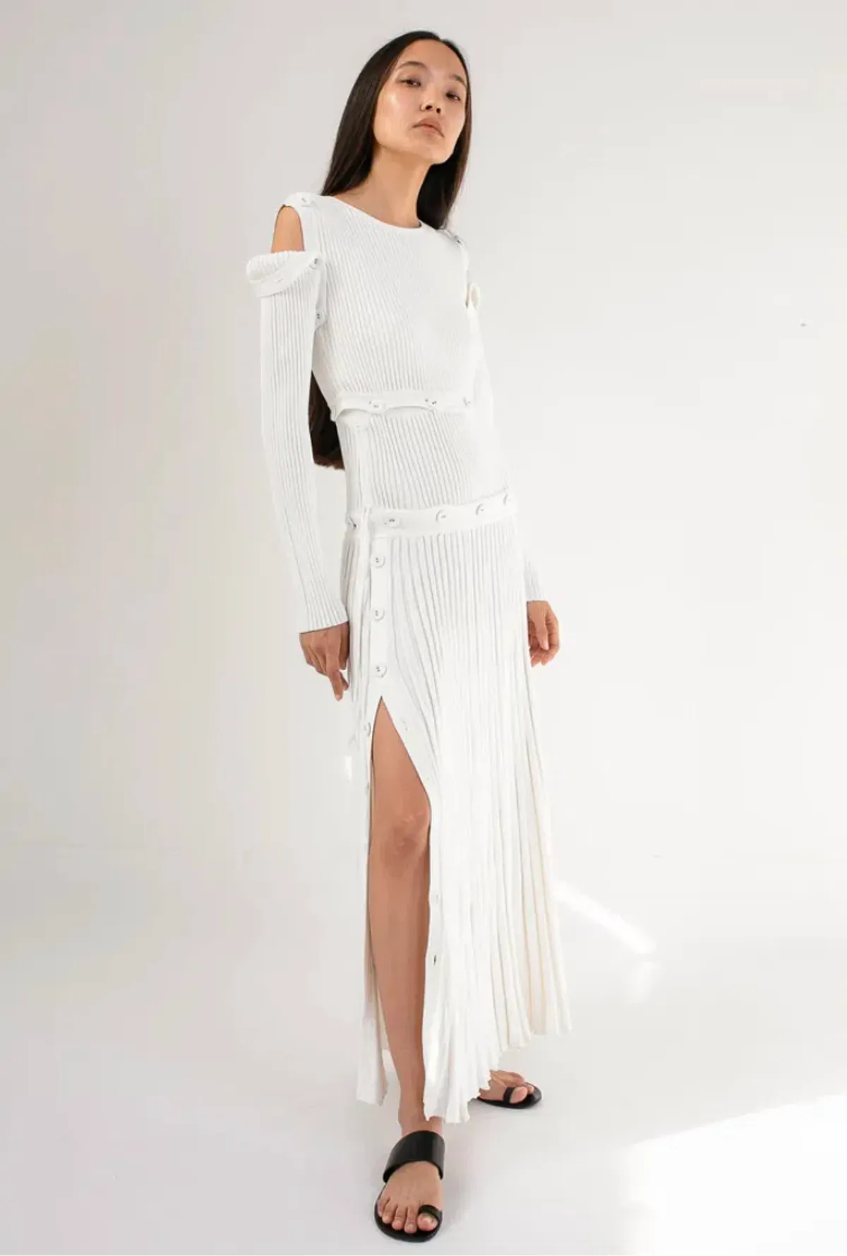 Christopher Esber Deconstruct Dress White - Image 4