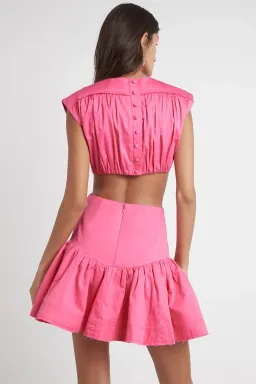 Aje Solstice Cut Out Ring Flip Mini Dress Hot Pink Size 8 for rent on The Volte - image 2