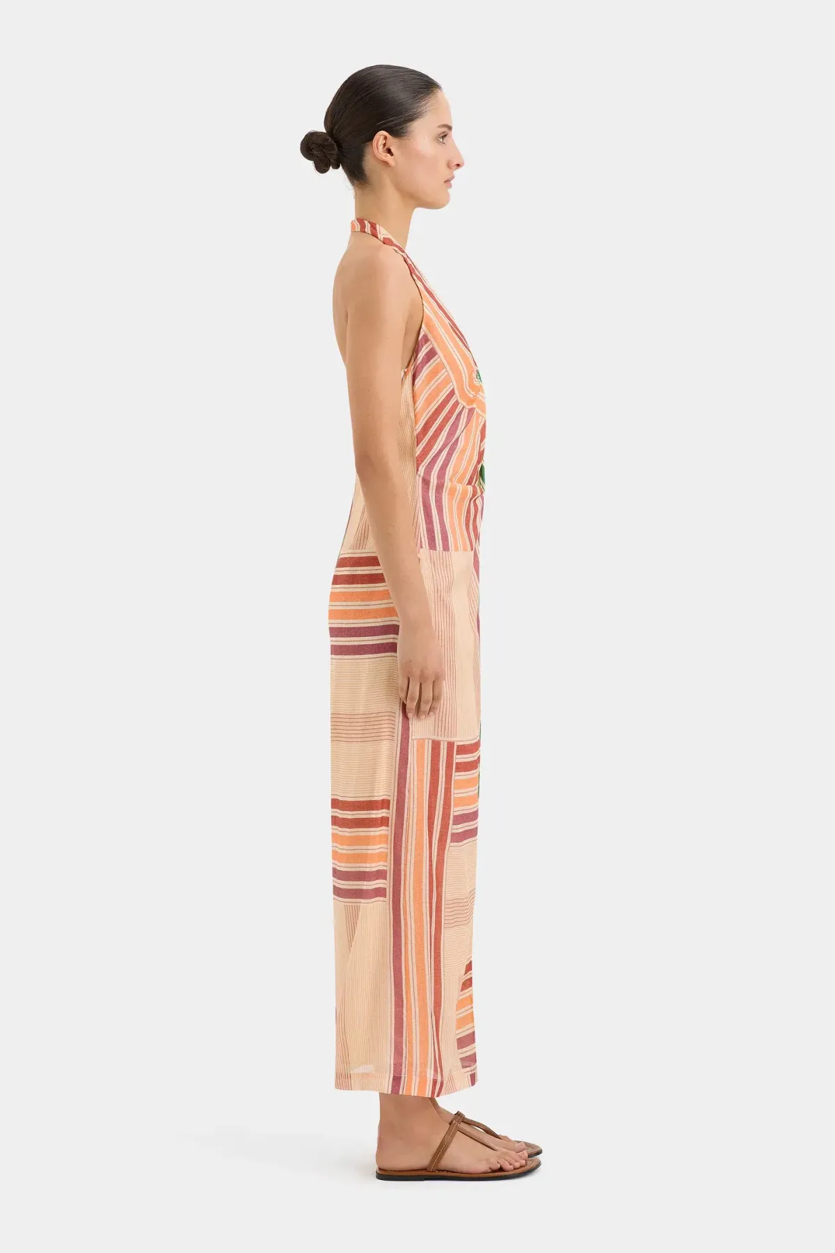 Sir the Label Marisol Twist Midi Dress Multi Print Size 8 - Image 3