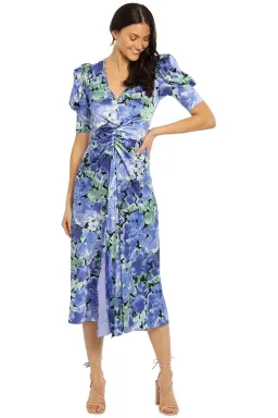 Rotate By Birger Christensen Sierina Dress in Blue Floral Size 12 for rent on The Volte - image 3