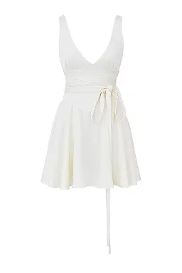 House Of CB Shiema Floaty Mini Dress Ivory Size M / AU 10 for rent on The Volte - image 8