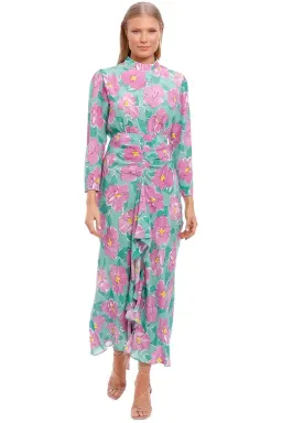 Rixo London Cherie High Neck Maxi Dress Floral Size 14 for rent on The Volte - image 4