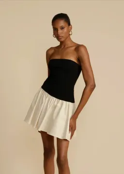 Arcina Ori Celine Mini Dress Black/Cream Size AU 8 for rent on The Volte - image 2