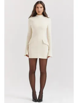 House Of CB Mahalia Vintage Mini Dress Cream Size L / AU 12 for rent on The Volte - image 2