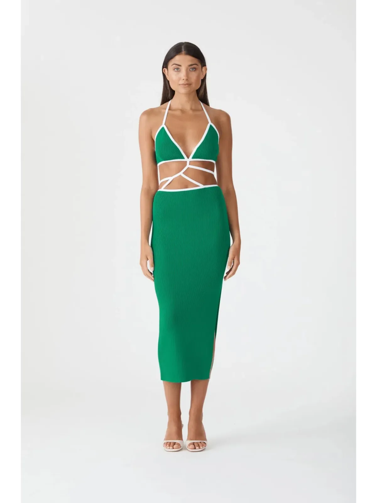 San Slone Gabby Midi Dress Green Size XS / AU 6 - Image 1