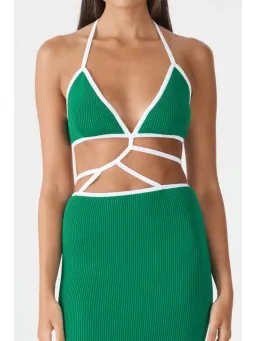 San Slone Gabby Midi Dress Green Size XS / AU 6  for rent on The Volte - image 2
