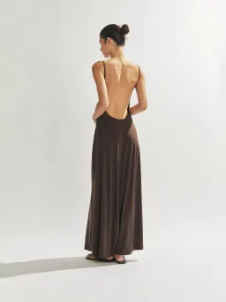 One Mile Sammy Maxi Dress in Brown Size AU 8 for rent on The Volte - image 3