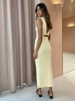Bec & Bridge Sorbet Summer Midi Dress in Butter Size 10 for rent on The Volte - image 6