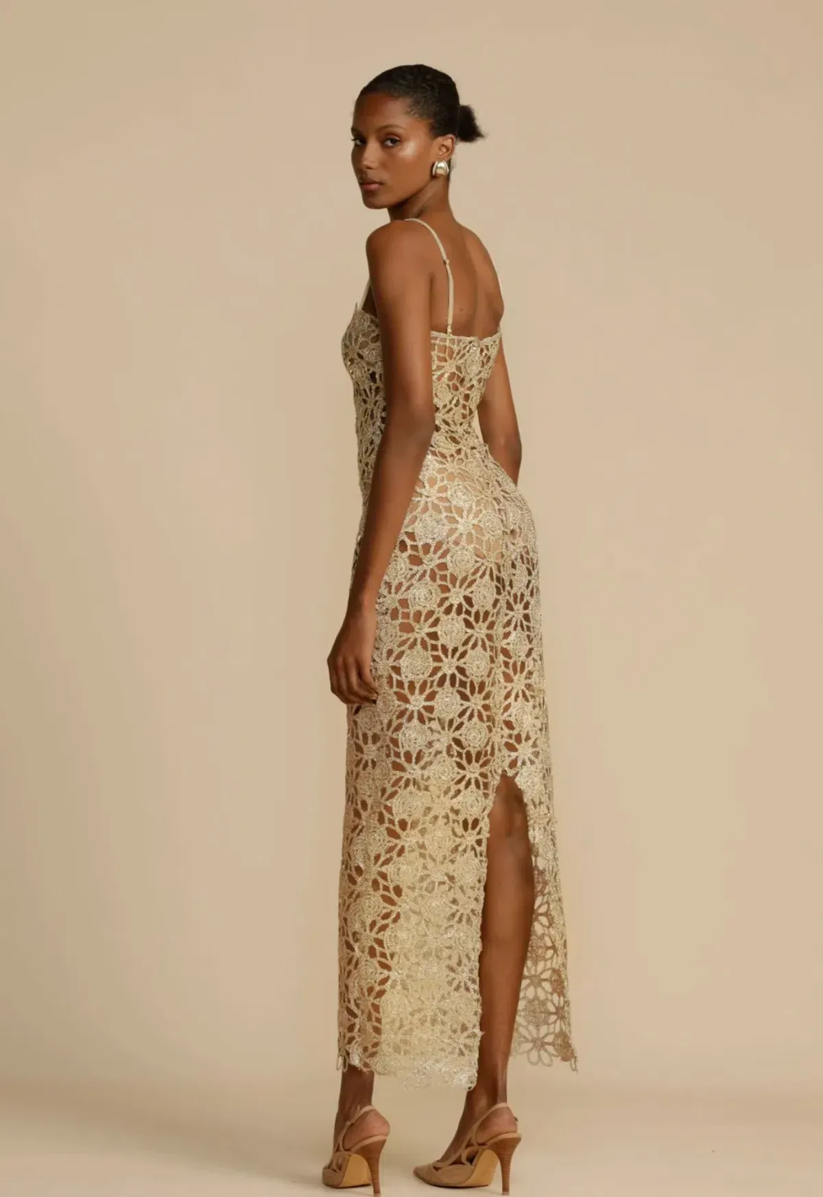 Arcina Ori Kendra Dress Gold Size 6 - Image 3