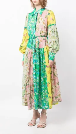 Alemais Kenzie Patchwork Shirtdress Multi Size 16 for rent on The Volte - image 4