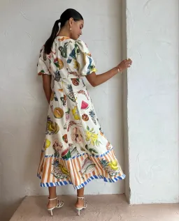 Alemais Theo Midi Dress Print Size AU 10 for rent on The Volte - image 4