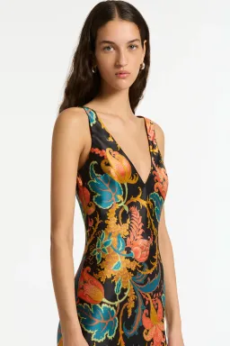 Sir The Label Artiste V Neck Slip Dress In Deschamps Print Size 8 for rent on The Volte - image 5