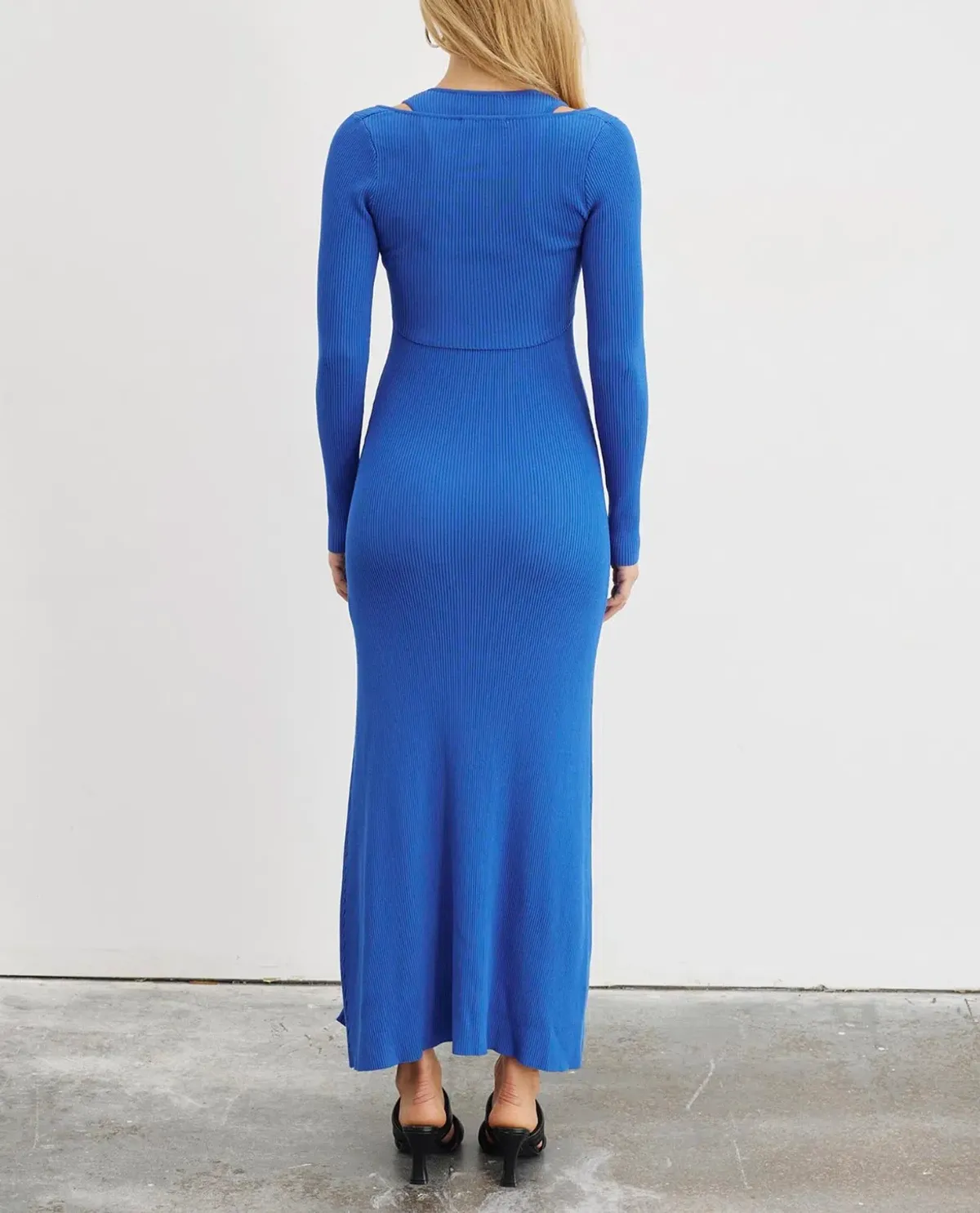 Sovere Mesmerise Combo Knit Dress Blue Size 6  - Image 2