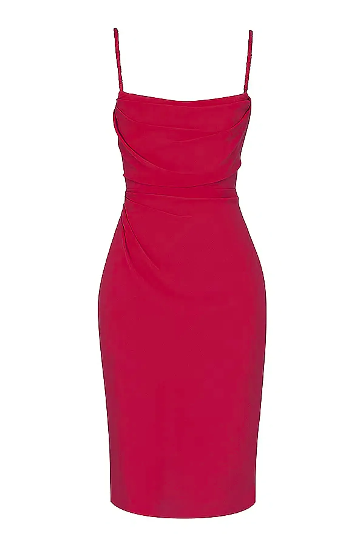 House of CB Jamille Draped Corset Midi Dress Berry Size S/Au 8 - Image 6