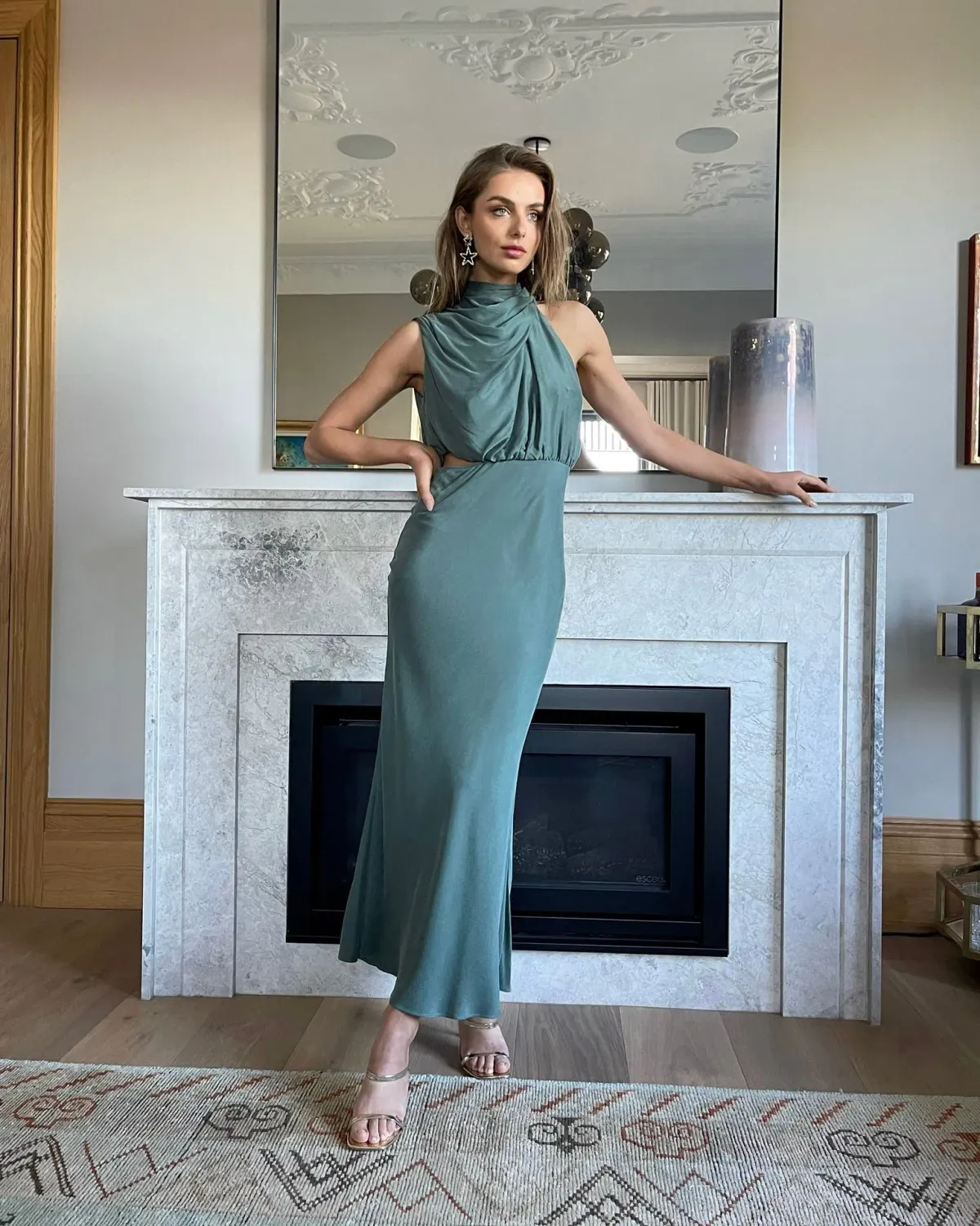 Sheike Park Ave Dress in Sage Size 16 - Image 1