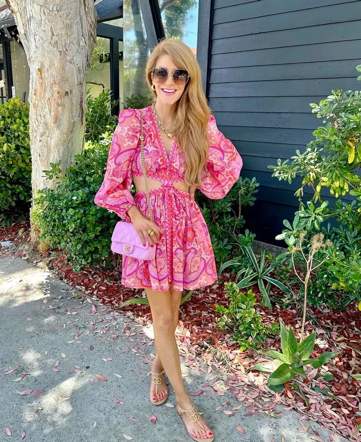 Zimmermann Halcyon Self Tie Mini Dress Pink Purple Paisley Size 2 / AU 12 - Image 4