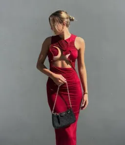 Christopher Esber Venus Tank Dress Cherry Size 10 for rent on The Volte - image 2