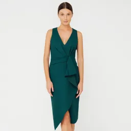 Sheike Park Ave Midi Dress Green Size 16 for rent on The Volte - image 1