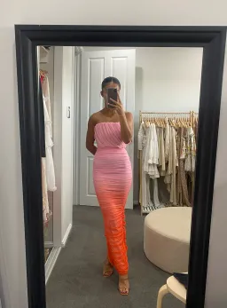 House of CB Sapphire Gathered Maxi Dress Ombre Size 8 for rent on The Volte - image 3