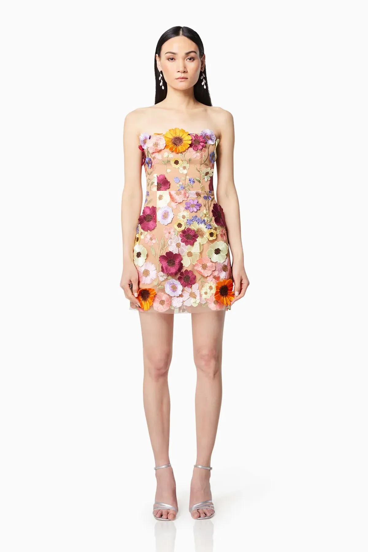Elliatt Arabella Strapless Mini Dress in Multi Size 10 - Image 2