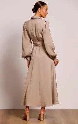 Pasduchas Regalia Shirt Midi Dress Nude Size 8 for rent on The Volte - image 5