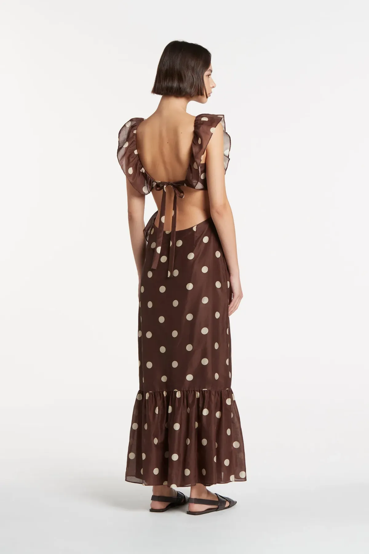 Sir the Label Vivi Frill Dress in Marlon Polka Dot Size 0 / AU 6 - Image 4