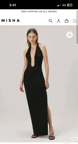 Misha Yesenia Gown Black Size 6/XS for rent on The Volte - image 3