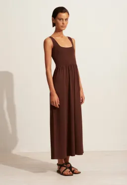 Matteau Classic Knit Dress Brown Size 3 / AU 10 for rent on The Volte - image 2