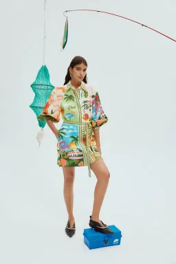 Alemais Paradiso Mini Dress Multi Print Size 10 for rent on The Volte - image 2