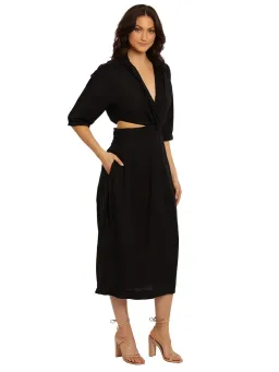 Camilla and Marc Marina Midi Dress Black Size AU  12  for rent on The Volte - image 2