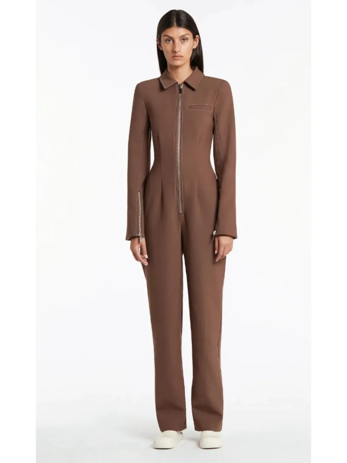Sir the LabelAdrien Jumpsuit Chocolate Size 2 / AU 10 - Image 1