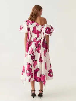 Aje Tulip Sleeve Midi Dress Falling Florals Size AU 8 for rent on The Volte - image 2