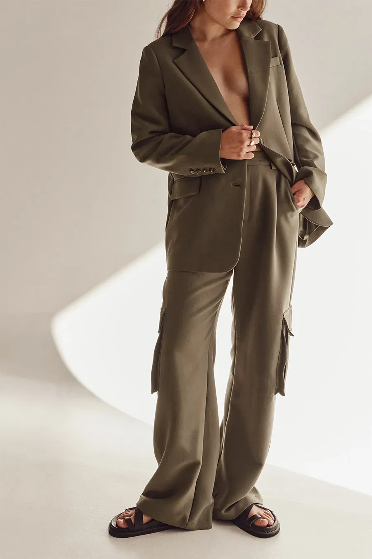 DISSH Willa Petrol Two-Piece Suit Green Size 10 - Image 1