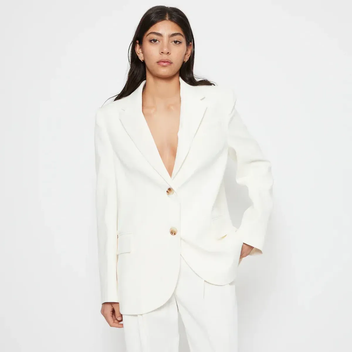 Camilla & Marc Raleigh Two-Piece Suit Cream Size 10  - Image 5