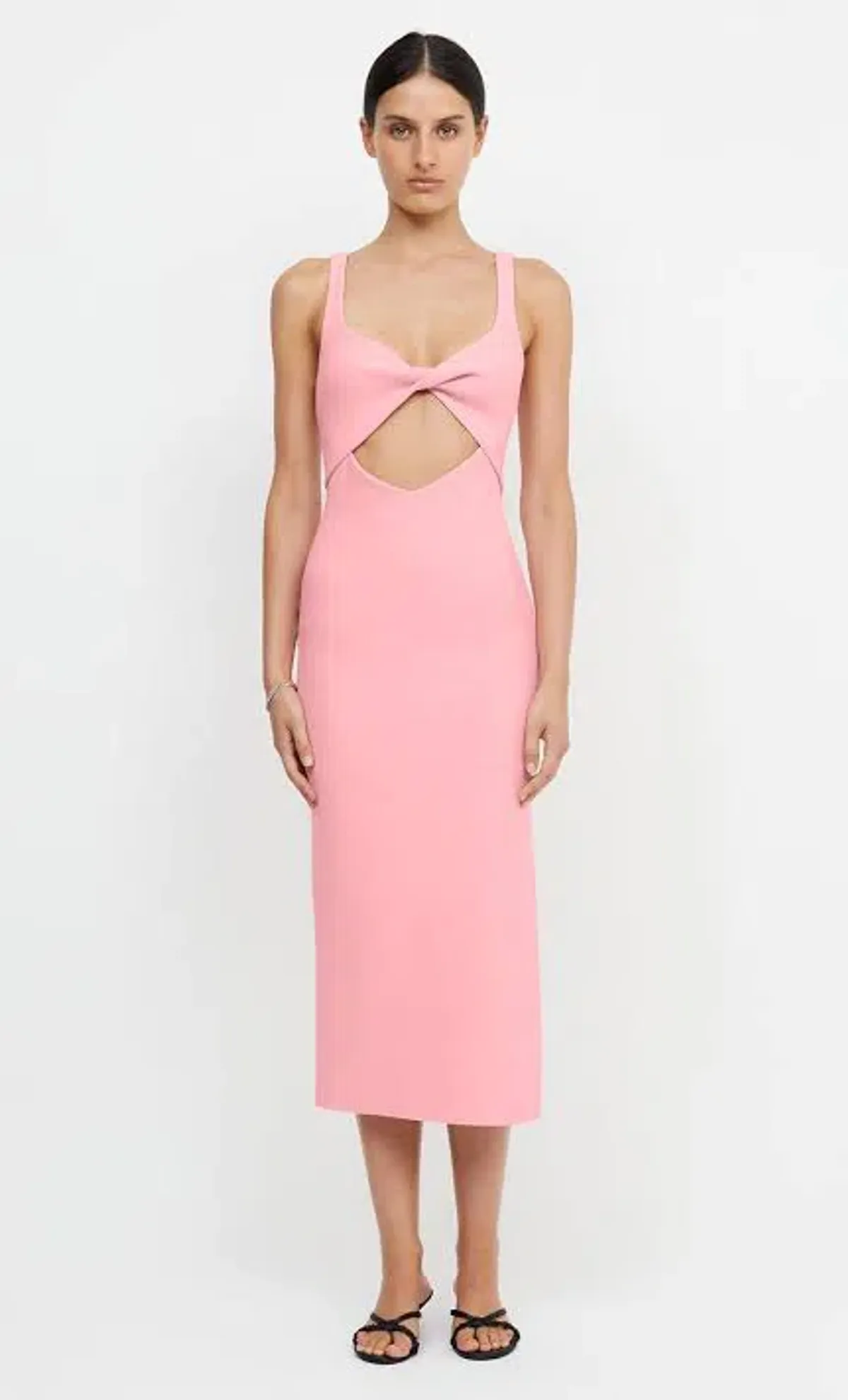 Bec & Bridge Joelle Midi Dress Pink Size 14 - Image 3