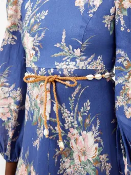 Zimmermann Moonshine Floral Linen Maxi Dress Blue Size 1 / AU 10 for rent on The Volte - image 4