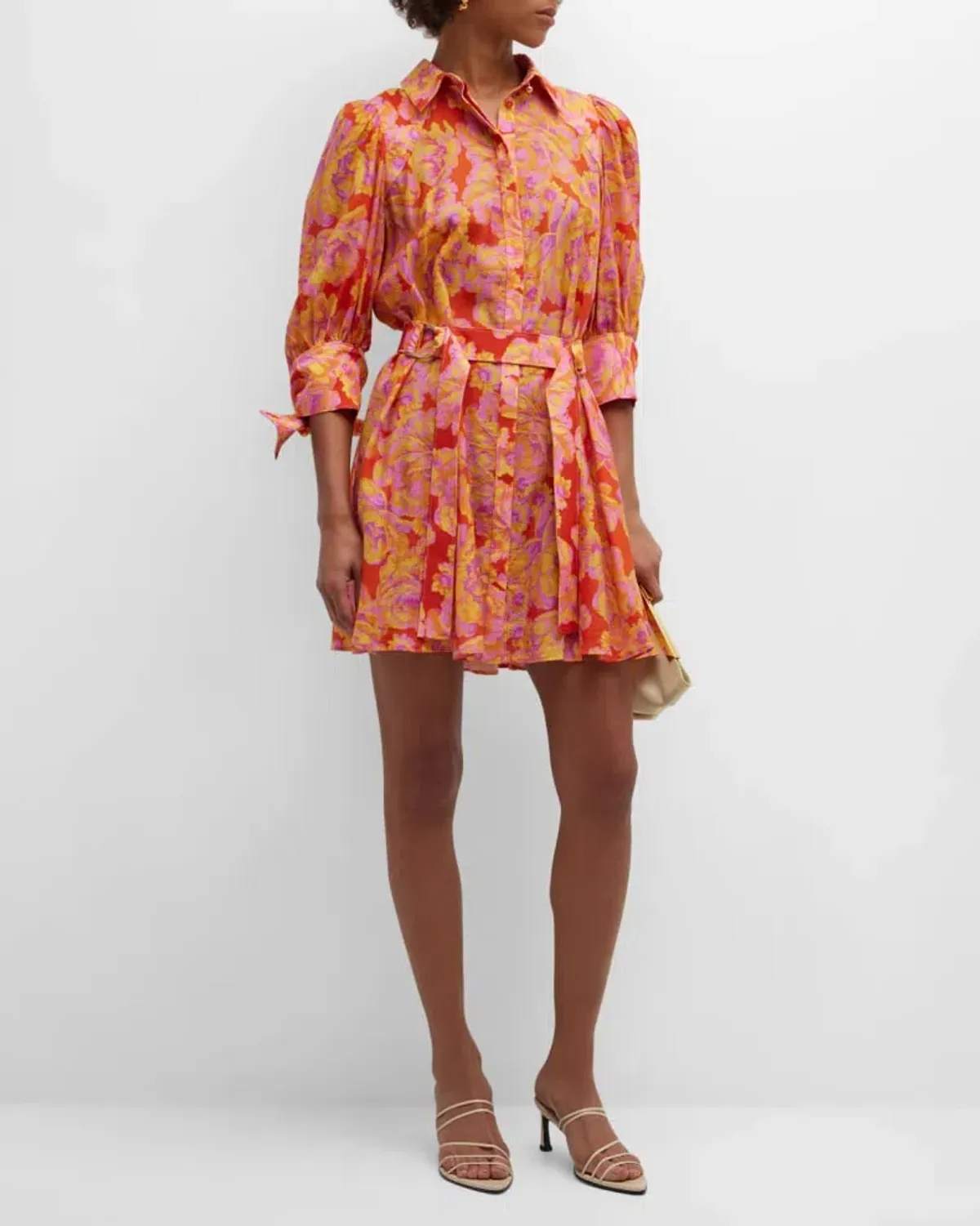 Acler Merrylands Mini Shirt Dress Summer Bloom Size 10 - Image 1