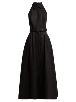Zimmermann Primrose Halter Midi Dress Black Size 1 / AU 10 for rent on The Volte - image 4