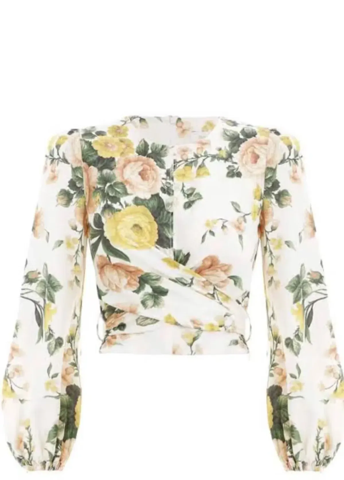 Zimmermann Zippy Wrap Bodice & Crop Flare Set Floral Size 1 / AU 10 - Image 4