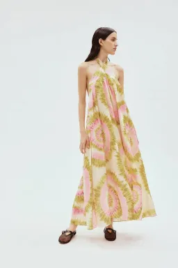 Alemais Flash Tie Neck Midi Dress in Multi Size AU 12   for rent on The Volte - image 1