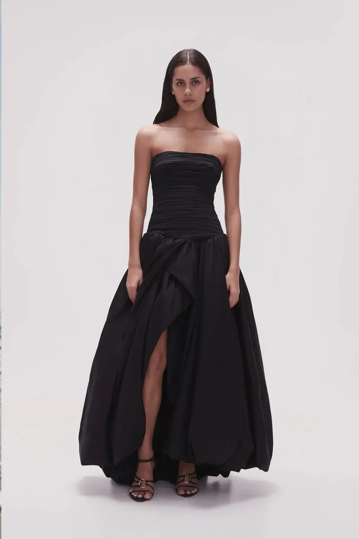 Aje Violette Bubble Hem Maxi Dress Black Size AU 8 - Image 3