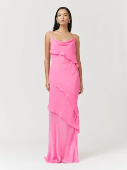 Suboo Tanya Strappy Cowl Neck Midi Dress Rose PInk Size S / AU 8 for rent on The Volte - image 1