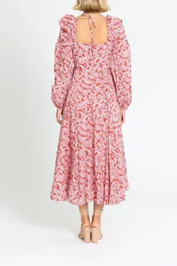 Steele Esme Midi Dress in Chestnut Paisley Size 6 for rent on The Volte - image 3