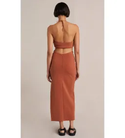 Bec & Bridge Alba Cut Out Midi Dress Terracotta Size AU 6 for rent on The Volte - image 3