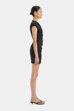 Sir the Label Azul Gathered Mini Dress Black Size 8 for rent on The Volte - image 3