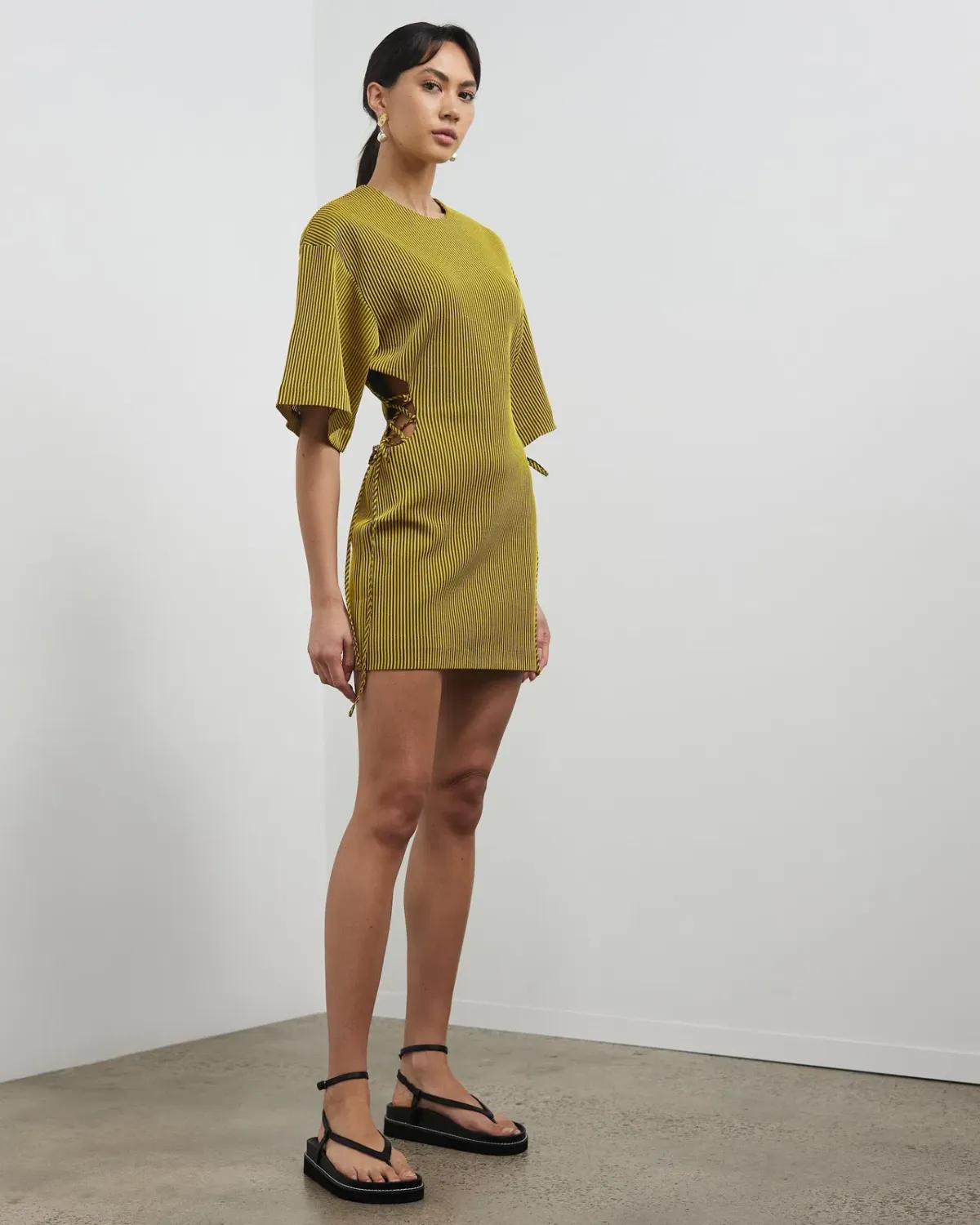 Camilla and Marc Izaro Cut Out Mini Dress Stripe Size 8 - Image 1
