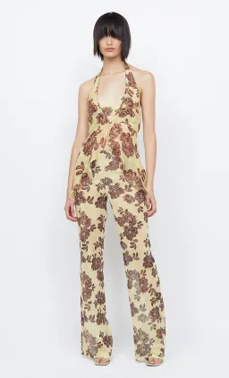 Bec & Bridge Malibu Bay Halter in Size 8 and Priya Pant in Size 10 Citrus Plum Floral   for rent on The Volte - image 2
