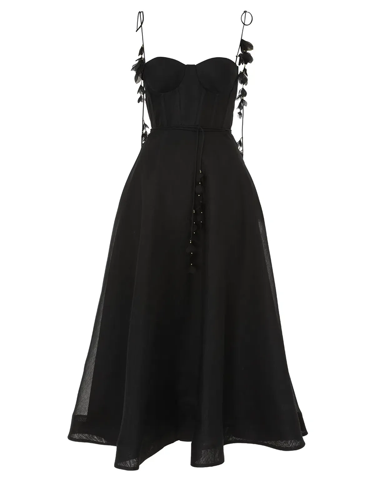 Zimmermann Natura Corset Midi Dress Black Size 0 / AU 8 - Image 4