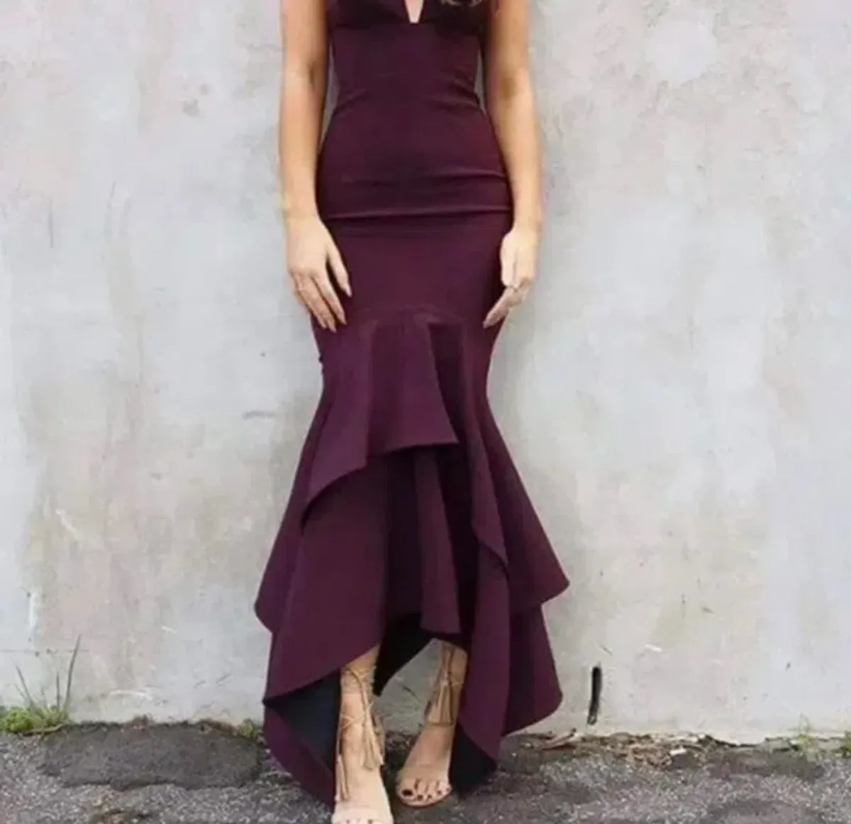 Sheike Barcelona Dress Burgundy Size 14 - Image 2