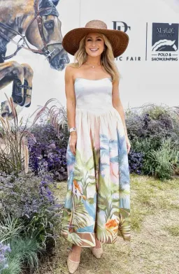Leo Lin Melanie Bustier Midi Dress in Dreamscape Print Size 10 for rent on The Volte - image 2